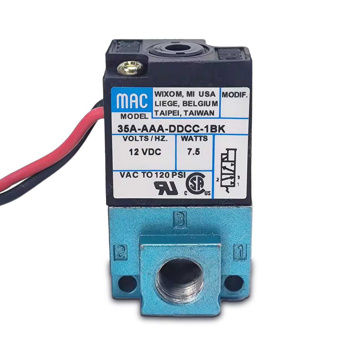 Geniune MAC valve 120PSI, 24VDC, 5.4W