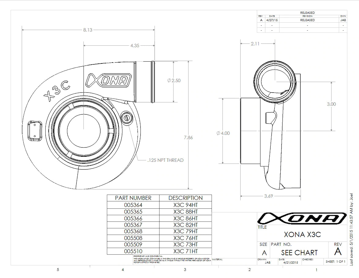 Xona Rotor 65.64S Ball Bearing Turbocharger